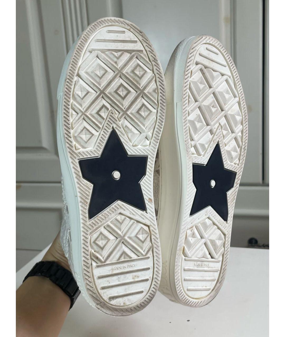 CHRISTIAN DIOR Бежевые текстильные кеды, фото 8