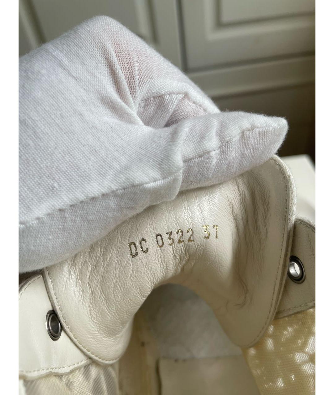 CHRISTIAN DIOR Бежевые текстильные кеды, фото 6