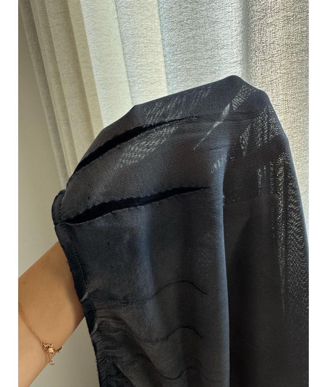 MAISON MARGIELA Темно-синяя вискозная юбка миди, фото 6