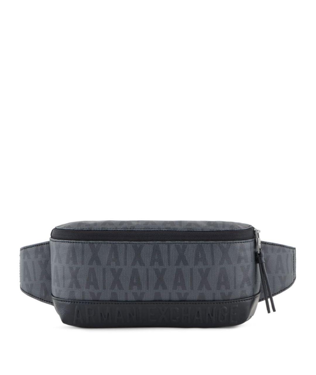 ARMANI EXCHANGE Антрацитовая поясная сумка из искусственной кожи, фото 5