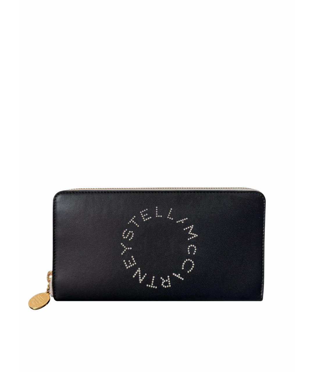 STELLA MCCARTNEY Черный кожаный кошелек, фото 1