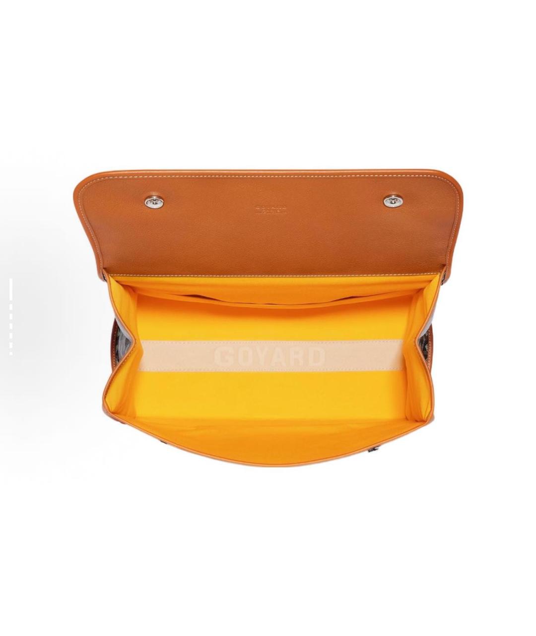 GOYARD Коричневый кожаный рюкзак, фото 4