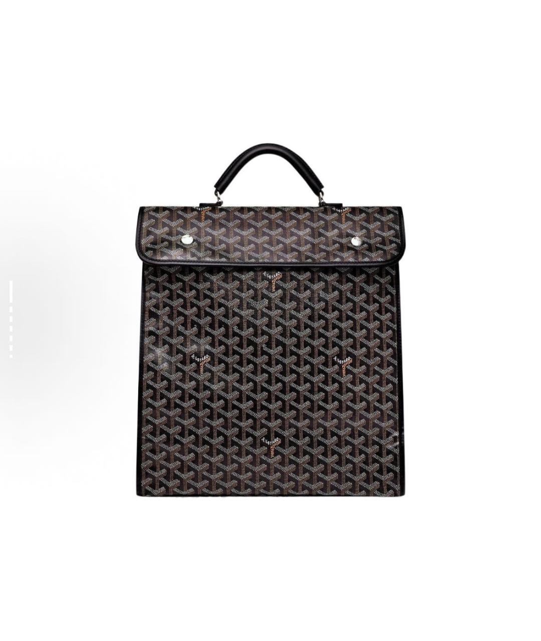 GOYARD Черный кожаный рюкзак, фото 2