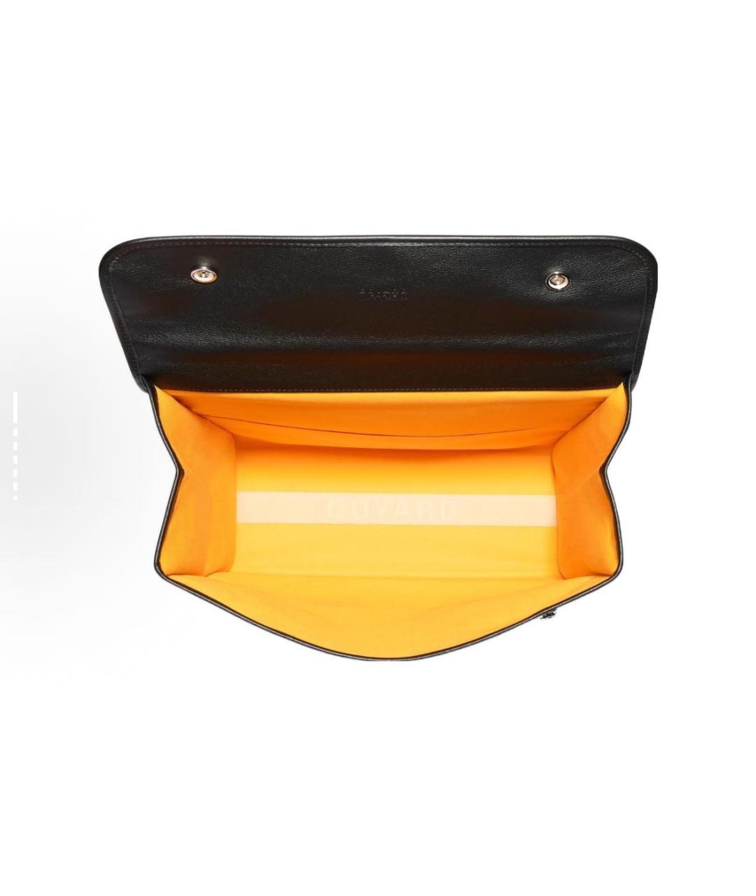 GOYARD Черный кожаный рюкзак, фото 4