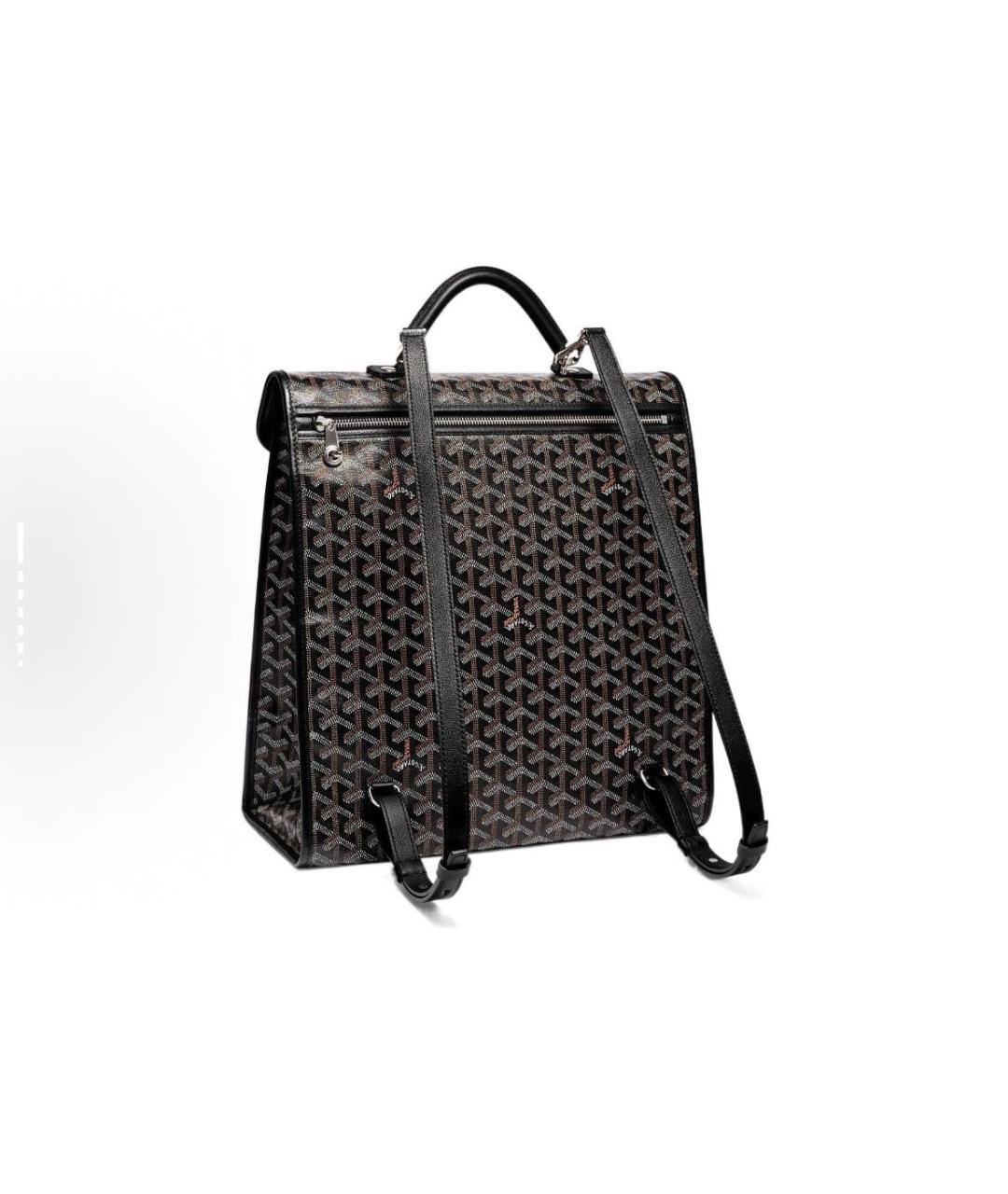 GOYARD Черный кожаный рюкзак, фото 3
