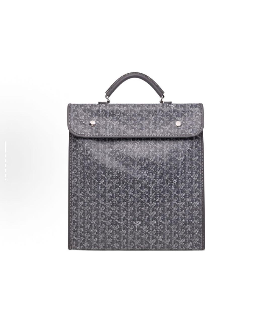 GOYARD Антрацитовый кожаный рюкзак, фото 2