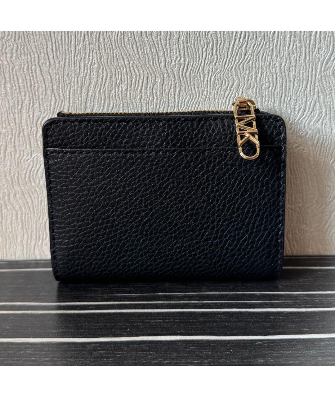 MICHAEL KORS Черный кожаный кошелек, фото 3