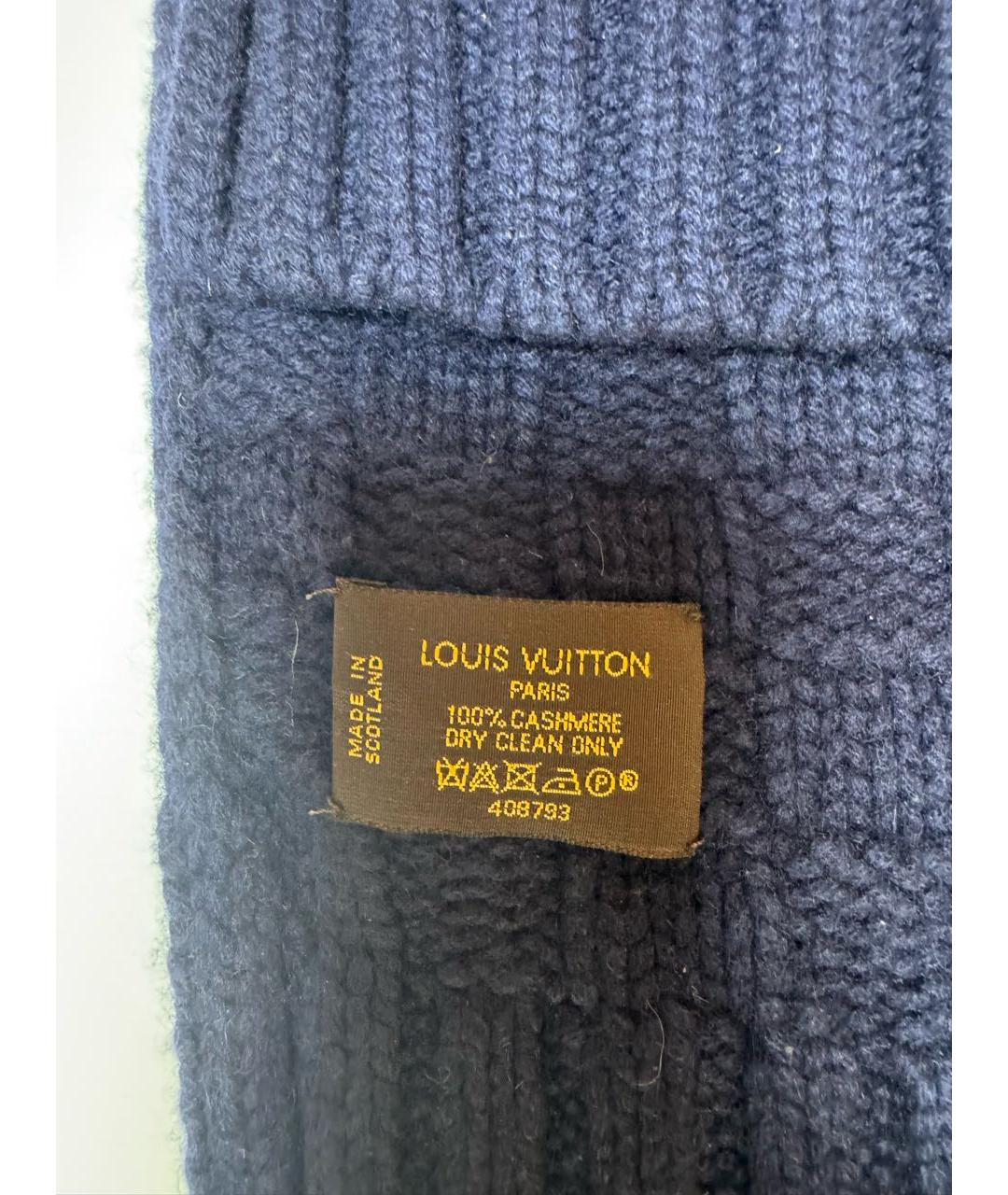 LOUIS VUITTON Темно-синяя кашемировая шапка, фото 8