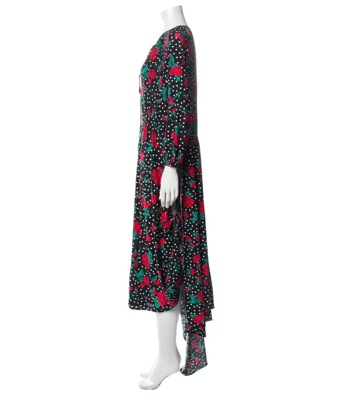 VETEMENTS Черное вискозное повседневное платье, фото 2