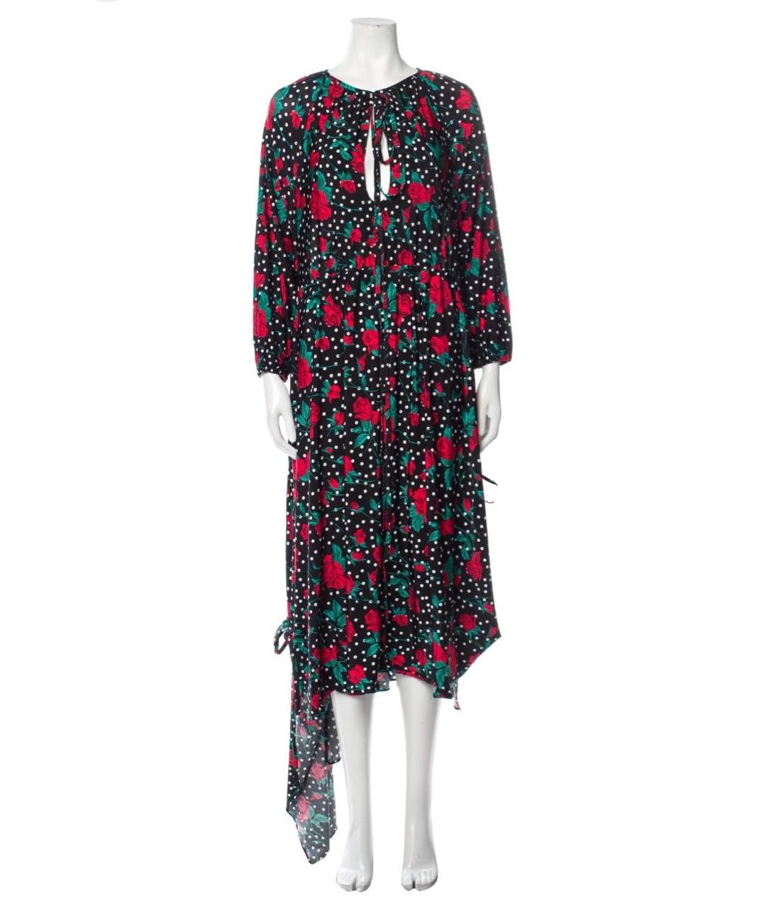 VETEMENTS Черное вискозное повседневное платье, фото 6
