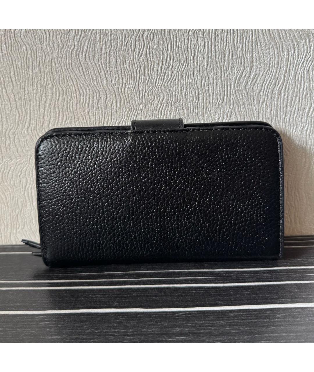 MICHAEL KORS Черный кожаный кошелек, фото 3