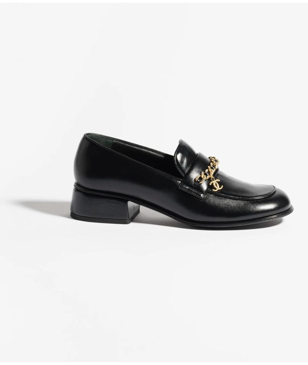 CHANEL Черные кожаные лоферы, фото 5