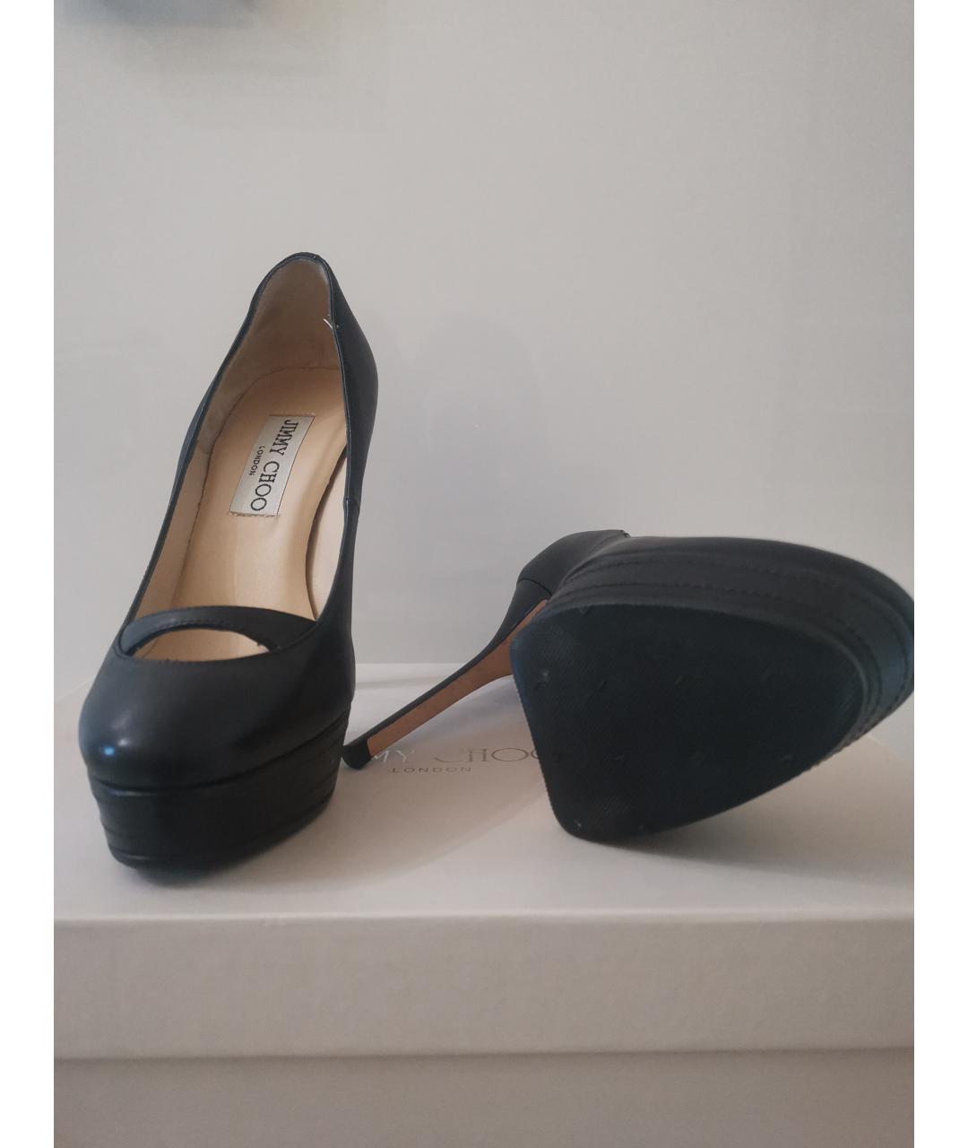 JIMMY CHOO Черные кожаные туфли, фото 5