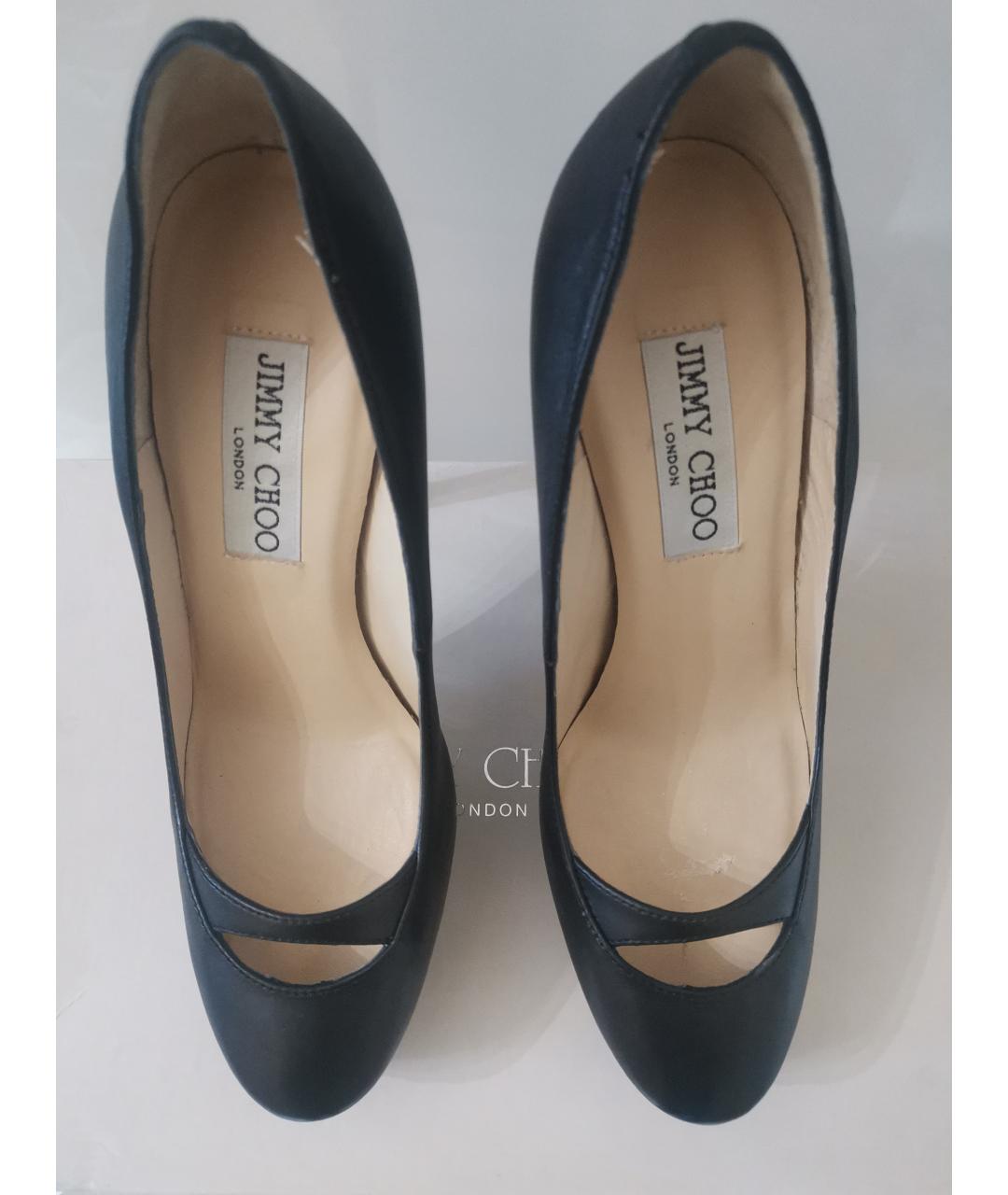 JIMMY CHOO Черные кожаные туфли, фото 3