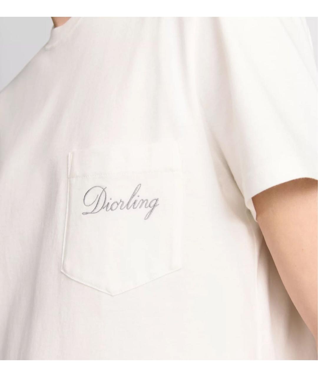 CHRISTIAN DIOR Белая хлопковая футболка, фото 5