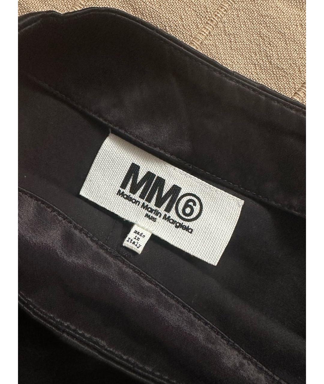 MM6 MAISON MARGIELA Темно-синяя хлопковая юбка миди, фото 5