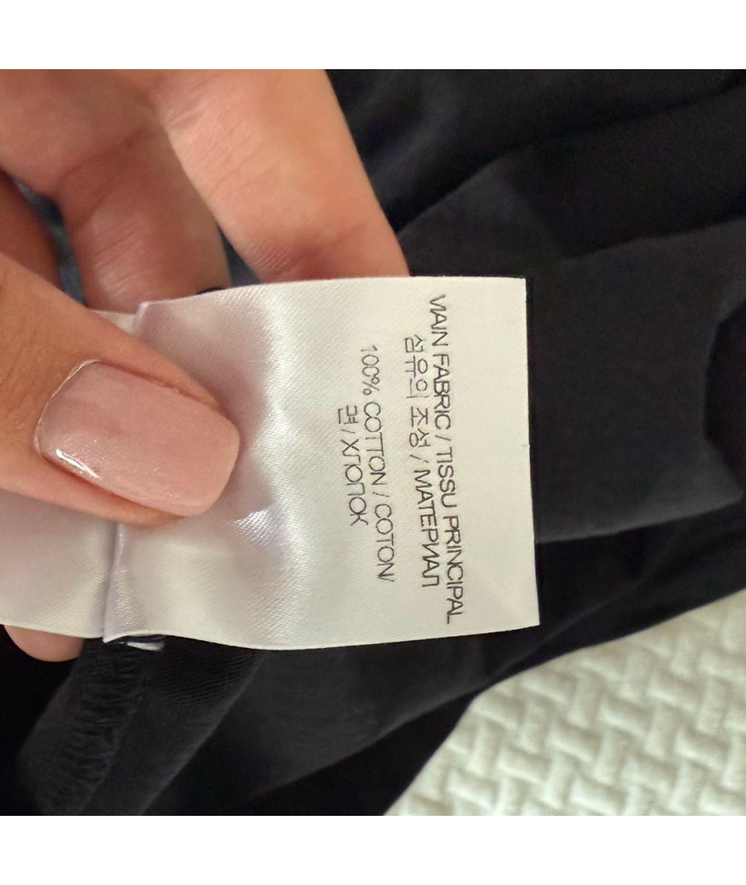 VETEMENTS Черная хлопковая футболка, фото 4