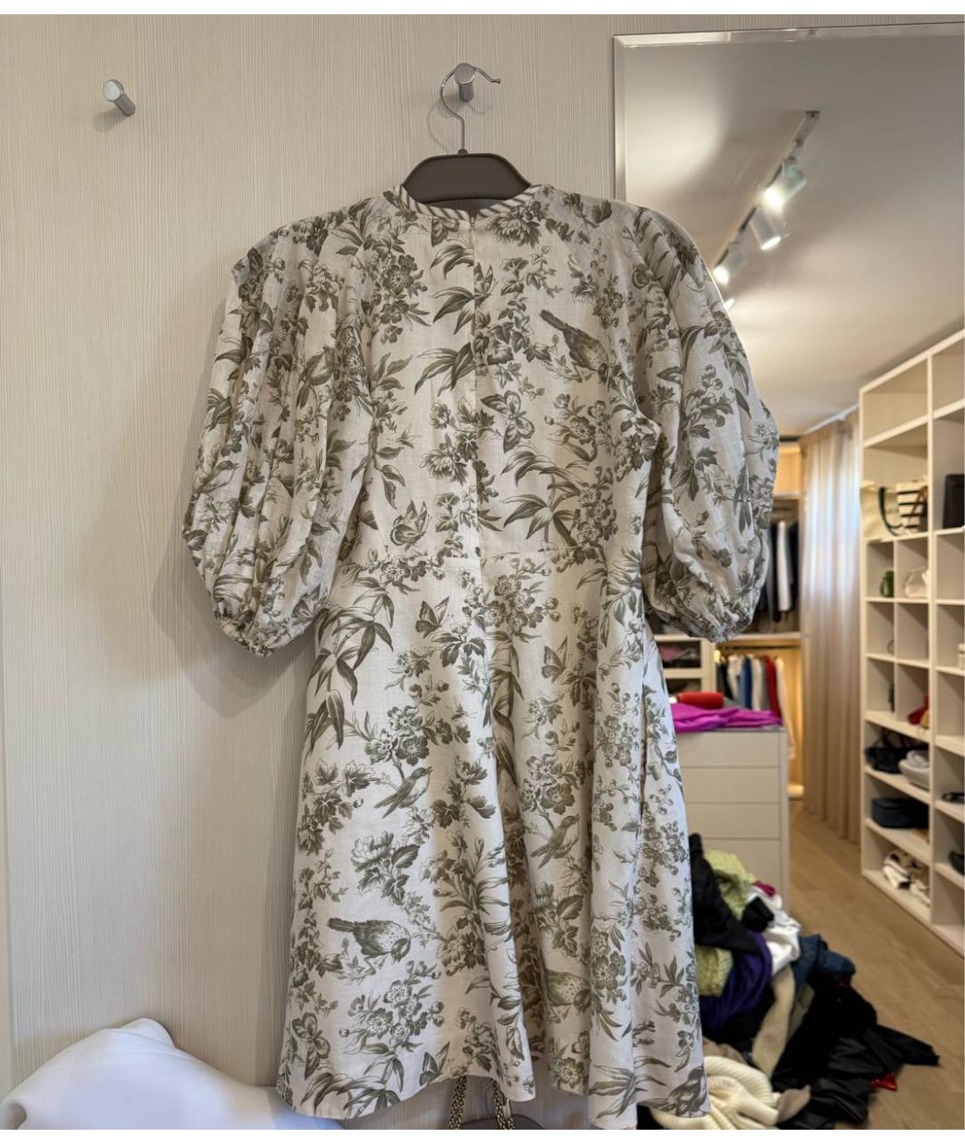 ZIMMERMANN Бежевое льняное повседневное платье, фото 2