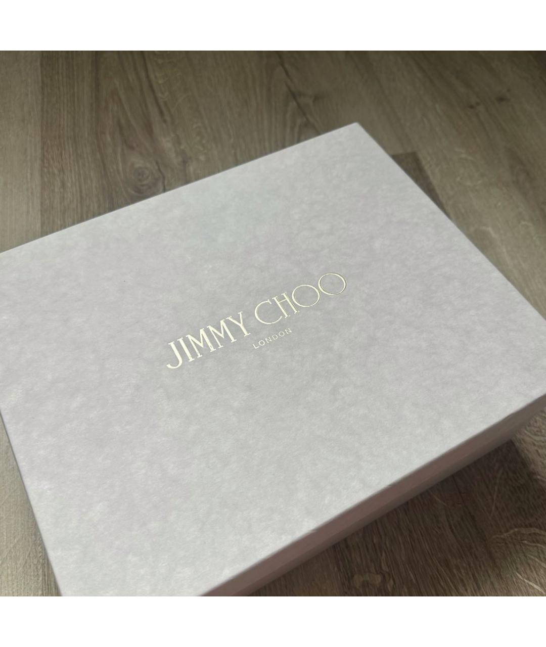 JIMMY CHOO Белые босоножки из лакированной кожи, фото 5
