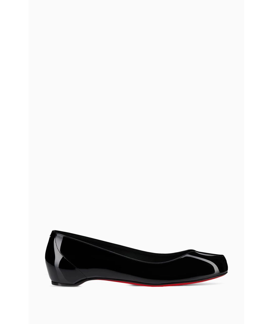 CHRISTIAN LOUBOUTIN Черные балетки из лакированной кожи, фото 8