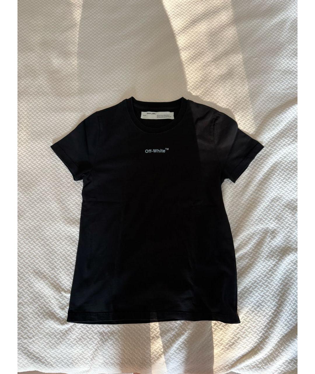 OFF-WHITE Черная хлопковая футболка, фото 6