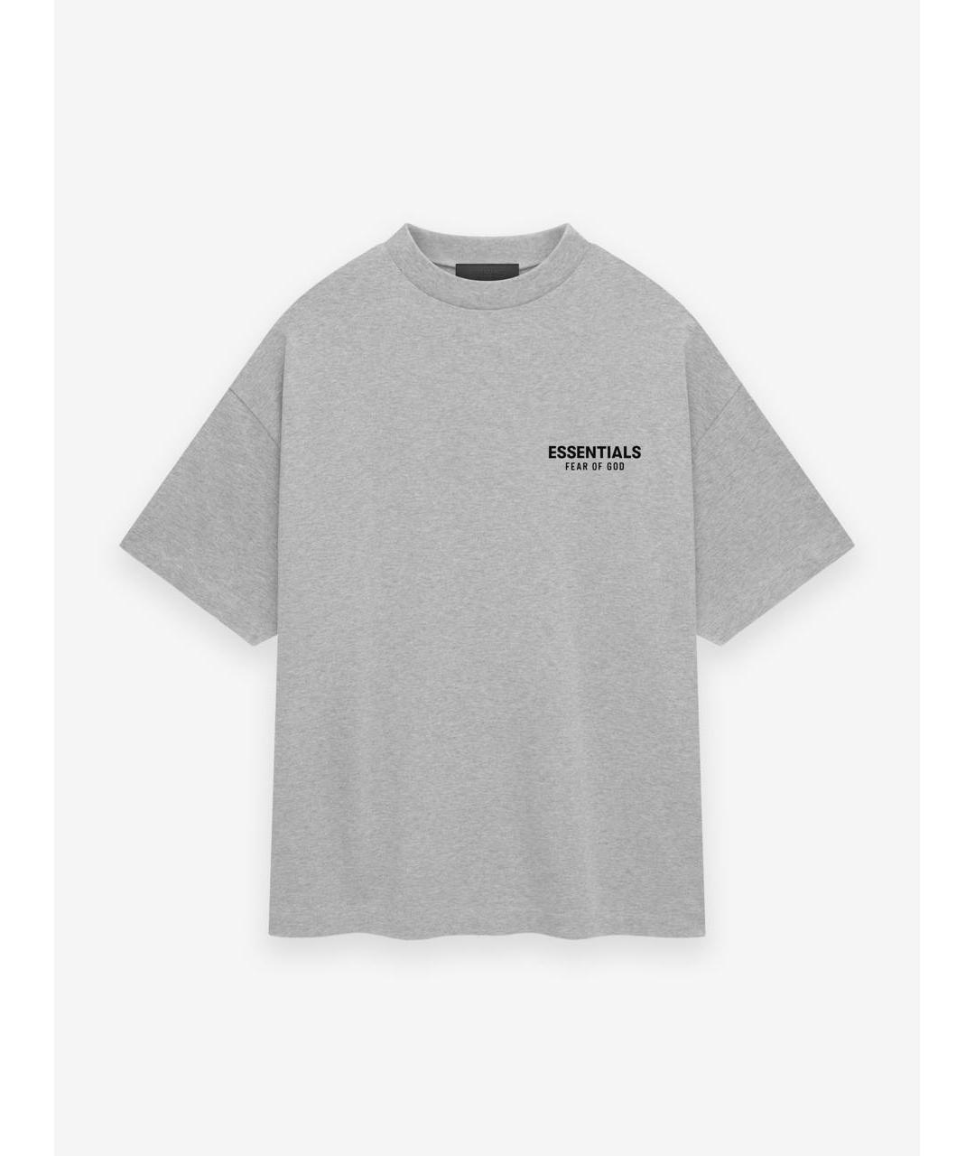 FEAR OF GOD ESSENTIALS Серая хлопковая футболка, фото 4