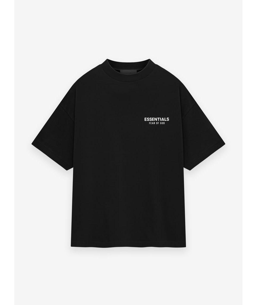 FEAR OF GOD ESSENTIALS Черная хлопковая футболка, фото 4