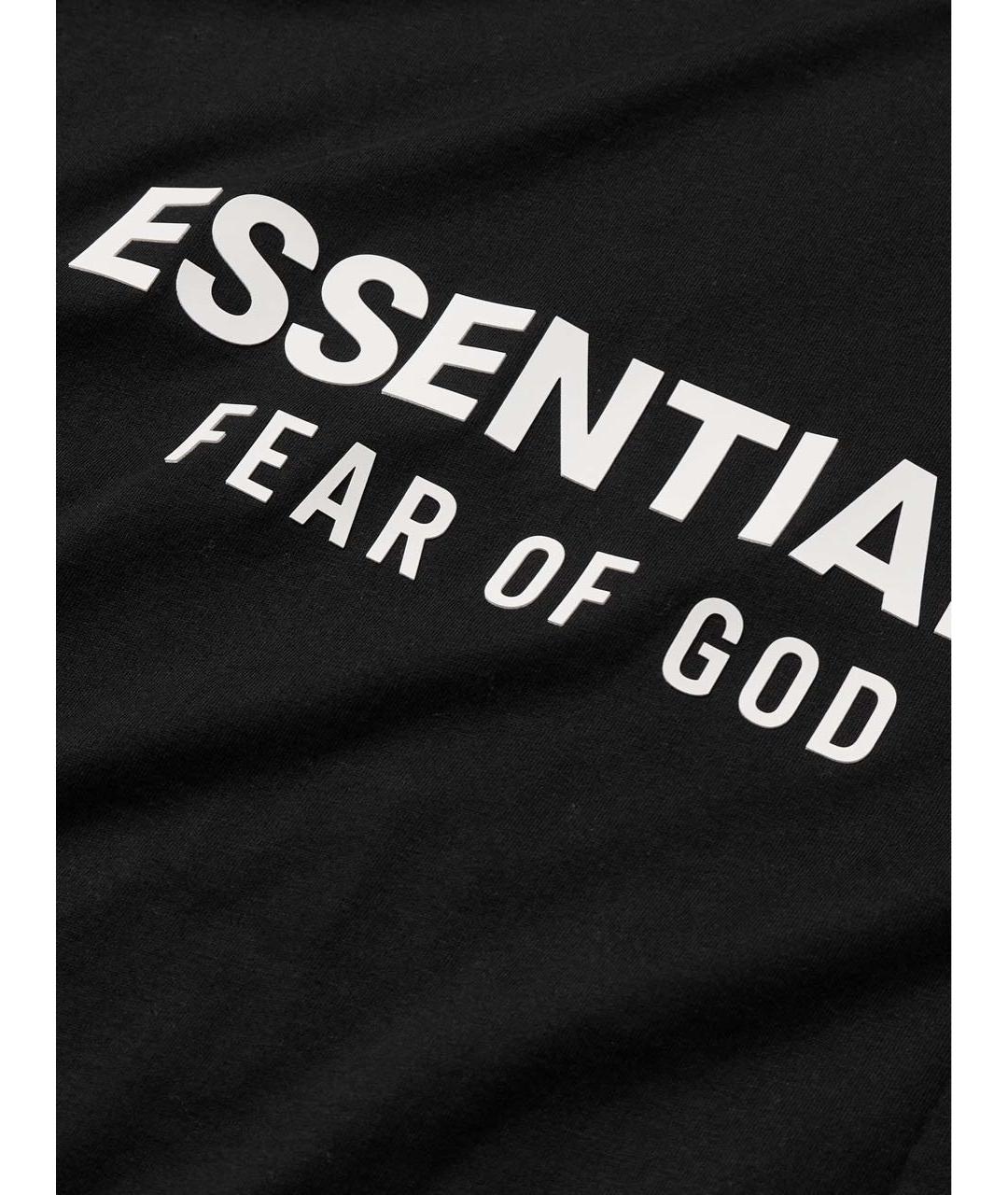FEAR OF GOD ESSENTIALS Черная хлопковая футболка, фото 3