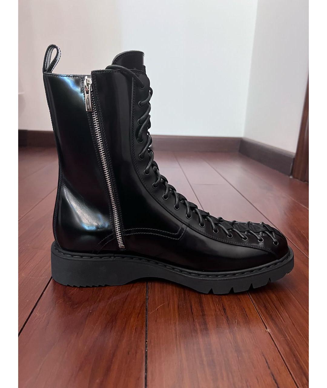 DIOR HOMME Черные кожаные высокие ботинки, фото 9
