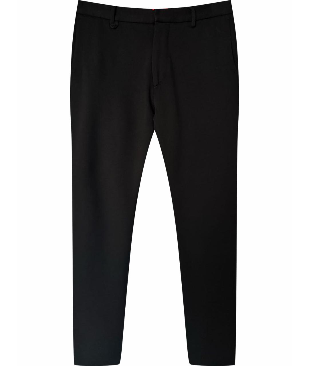 HUGO BOSS Черные вискозные повседневные брюки, фото 1