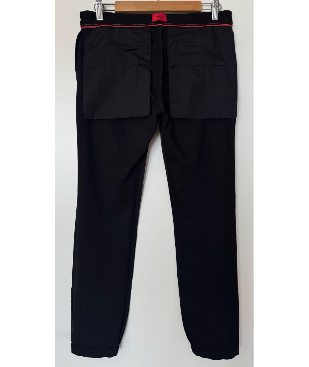 HUGO BOSS Черные вискозные повседневные брюки, фото 5