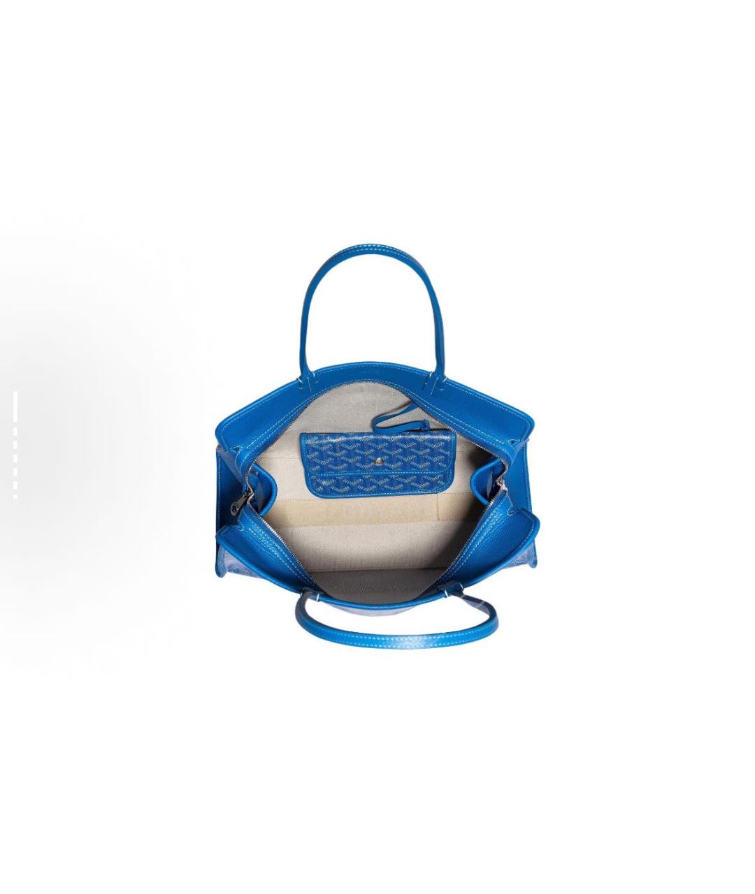 GOYARD Синяя кожаная сумка тоут, фото 4