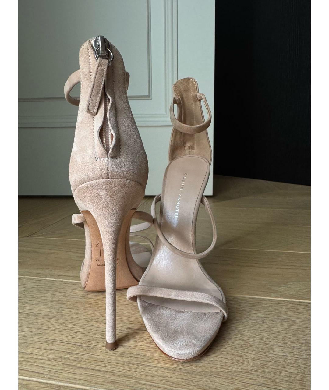 GIUSEPPE ZANOTTI DESIGN Розовые замшевые босоножки, фото 3