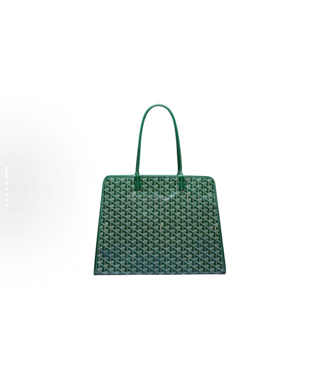 GOYARD Зеленая кожаная сумка тоут, фото 2