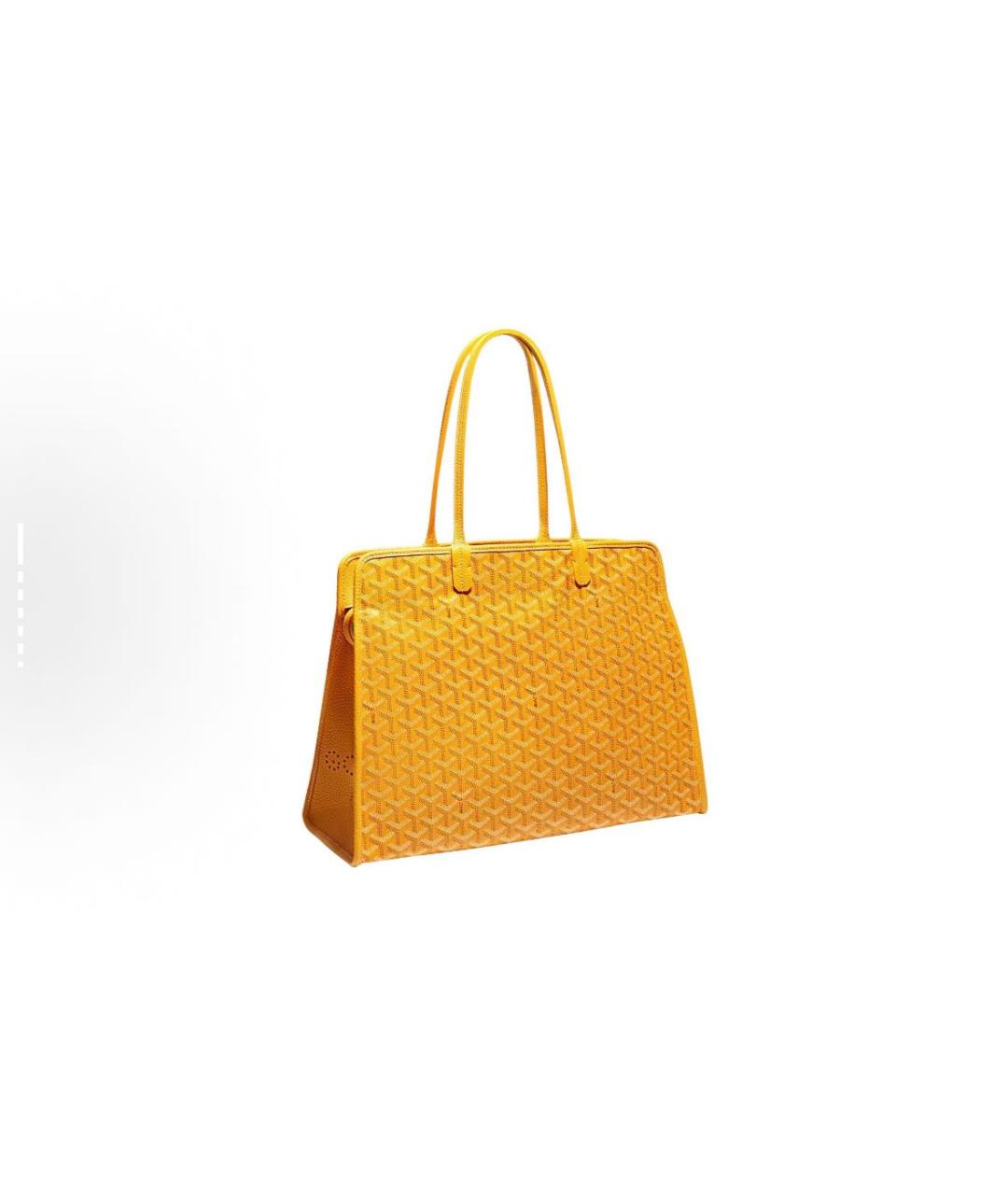 GOYARD Желтая кожаная сумка тоут, фото 1