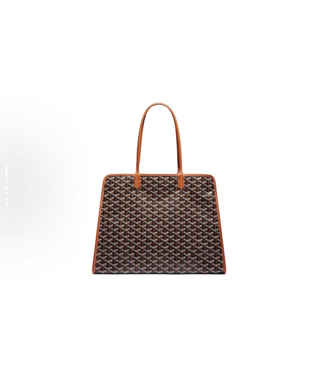 GOYARD Коричневая кожаная сумка тоут, фото 2
