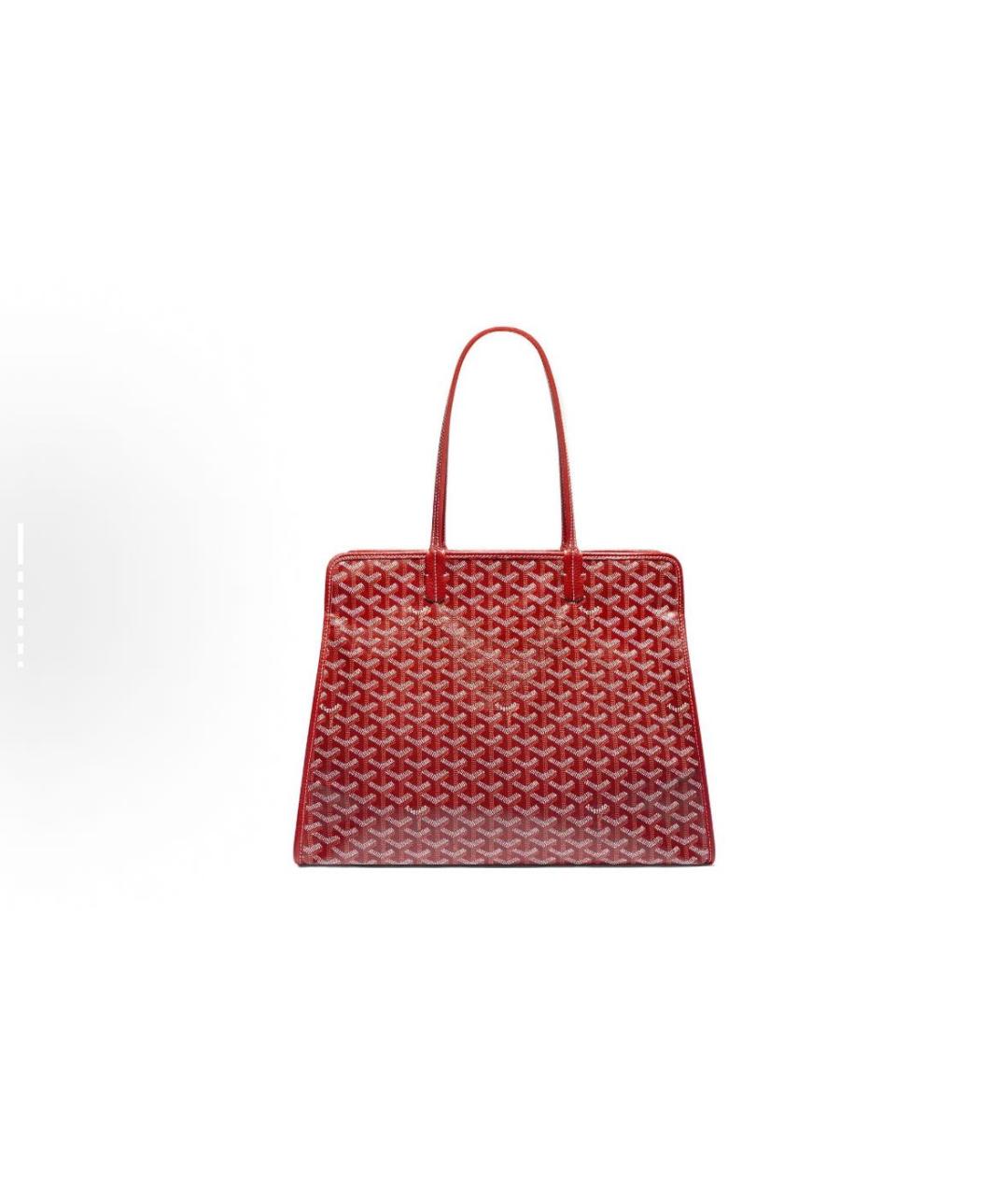 GOYARD Красная кожаная сумка тоут, фото 2
