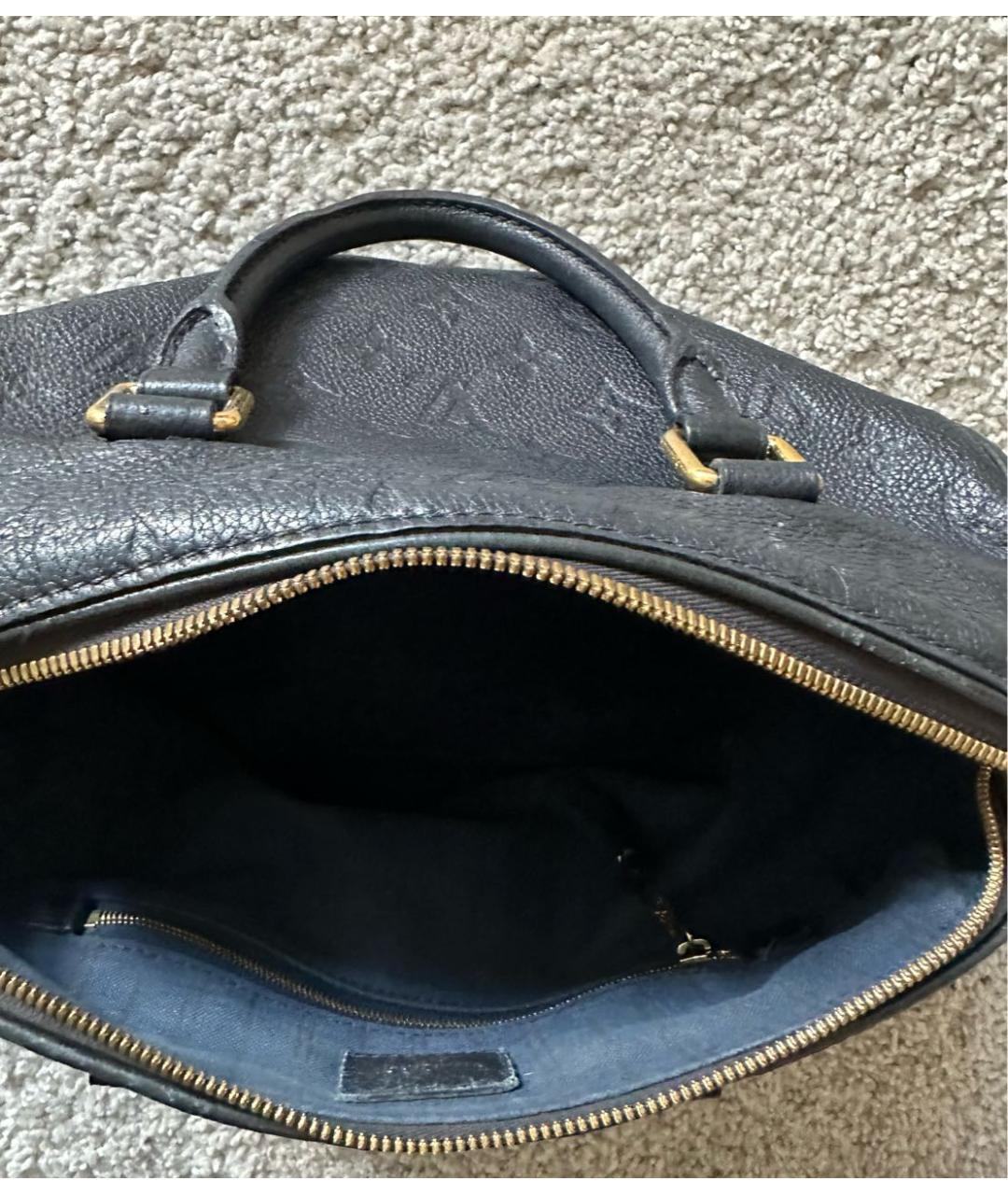 LOUIS VUITTON Черная кожаная сумка с короткими ручками, фото 4