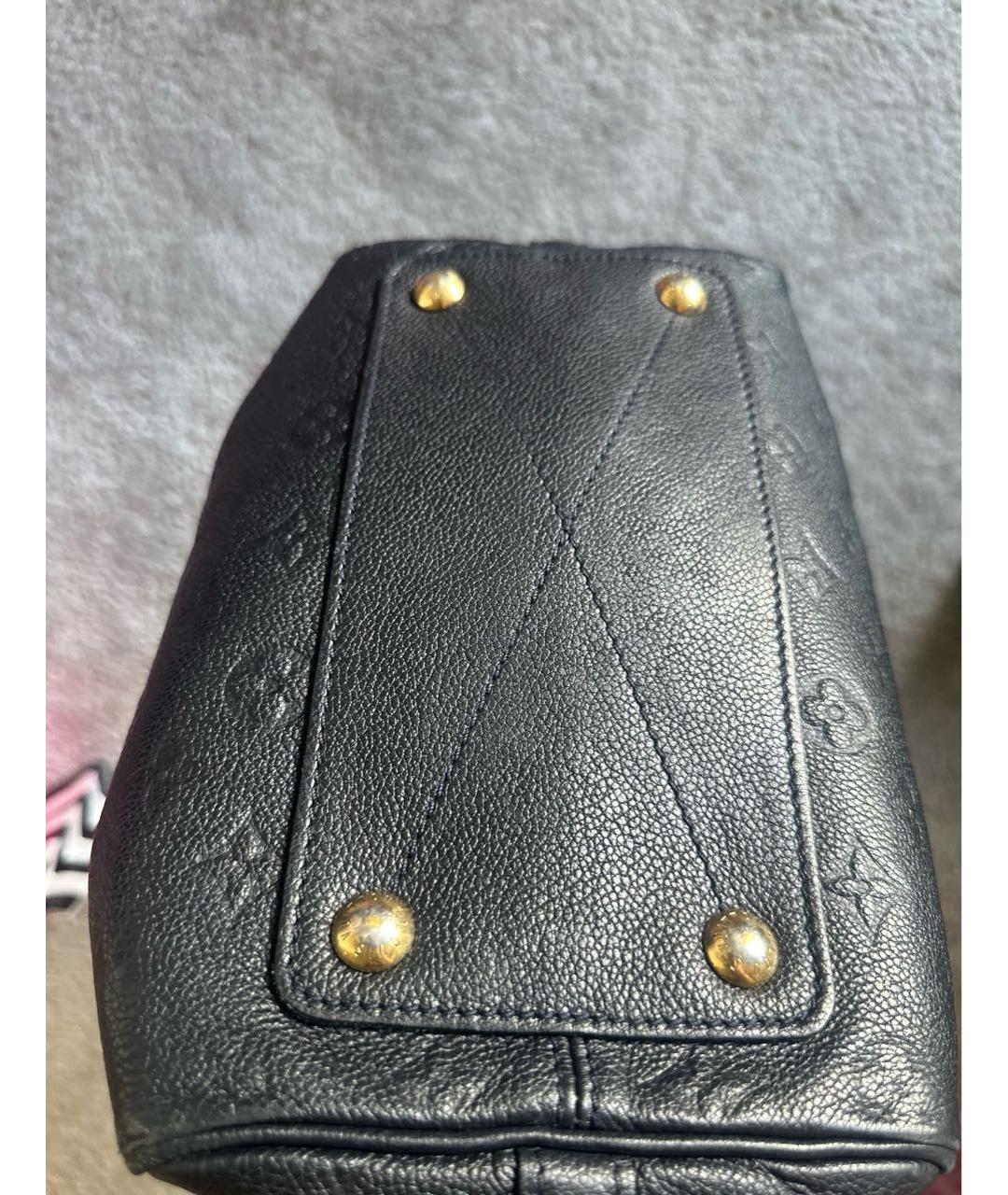 LOUIS VUITTON Черная кожаная сумка с короткими ручками, фото 6