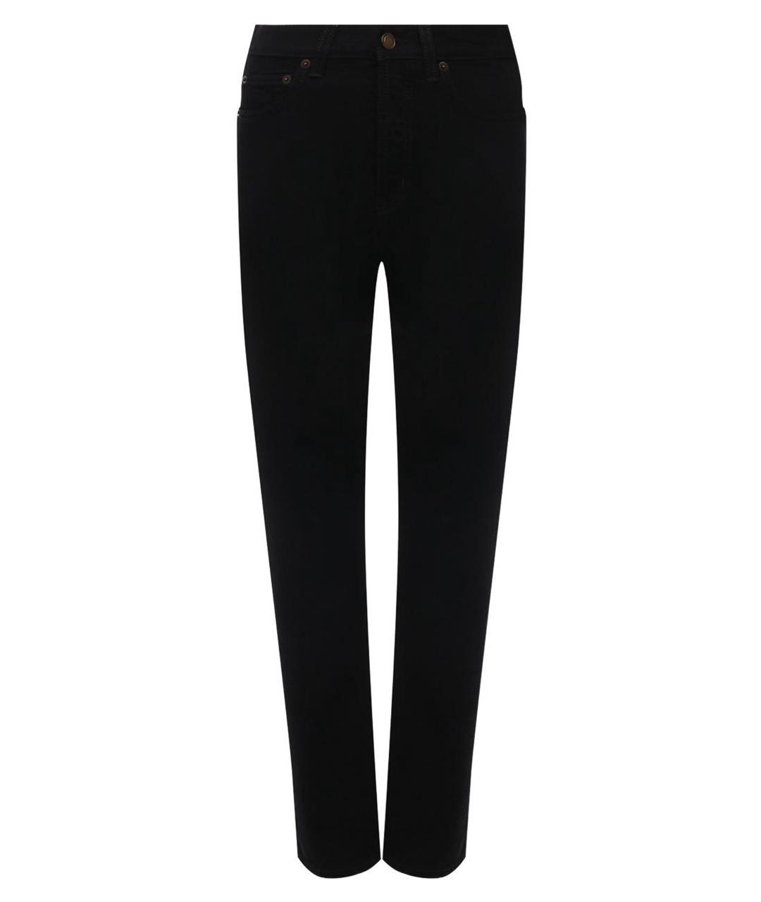 SAINT LAURENT Черные хлопковые прямые джинсы, фото 1