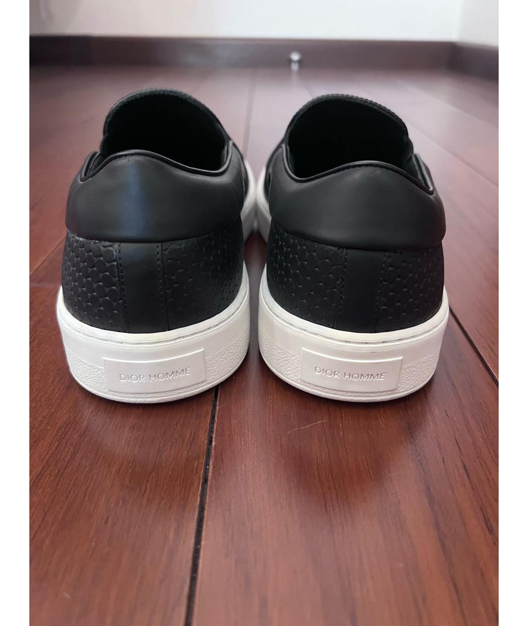 DIOR HOMME Черные кожаные слипоны, фото 4