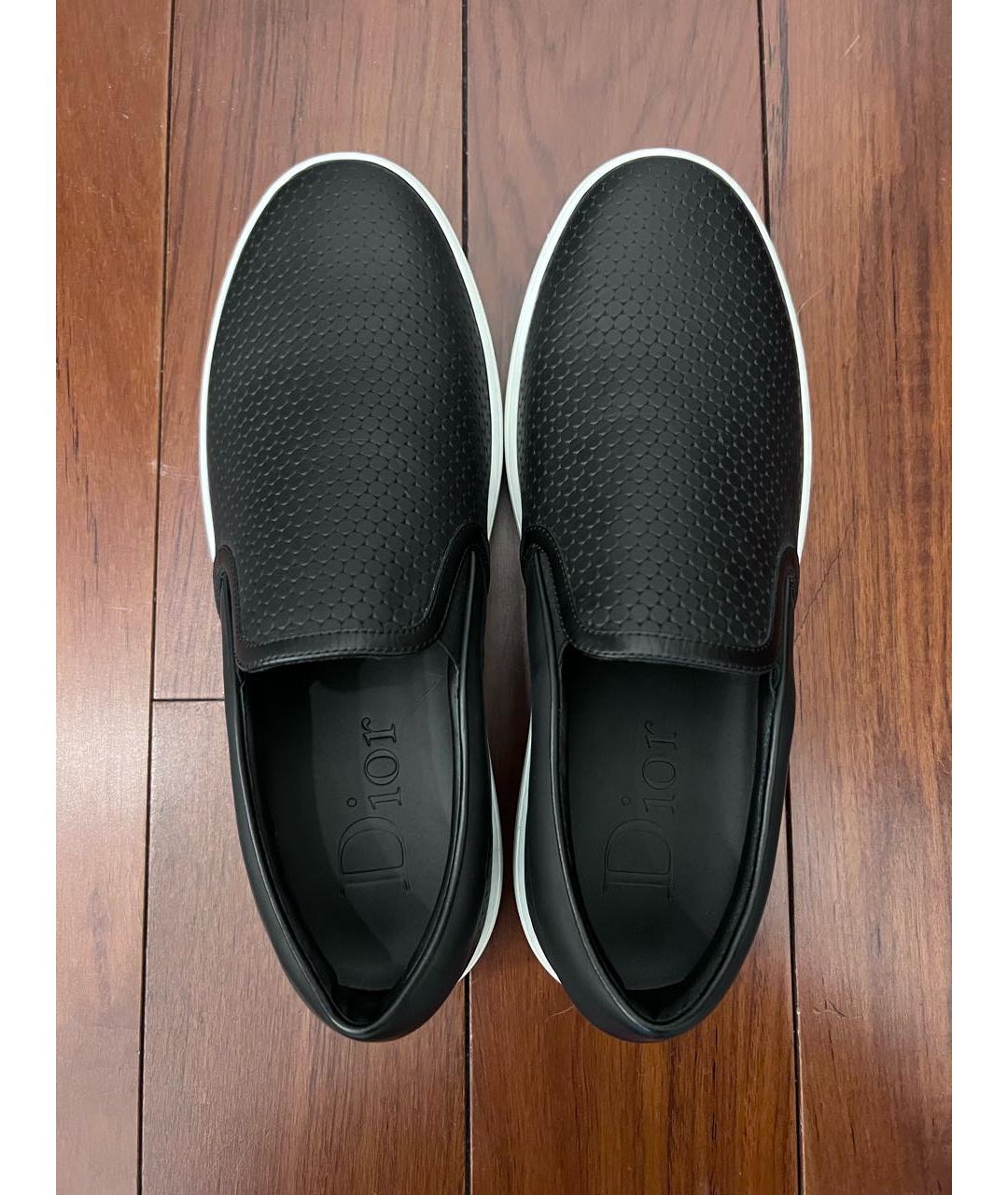 DIOR HOMME Черные кожаные слипоны, фото 3