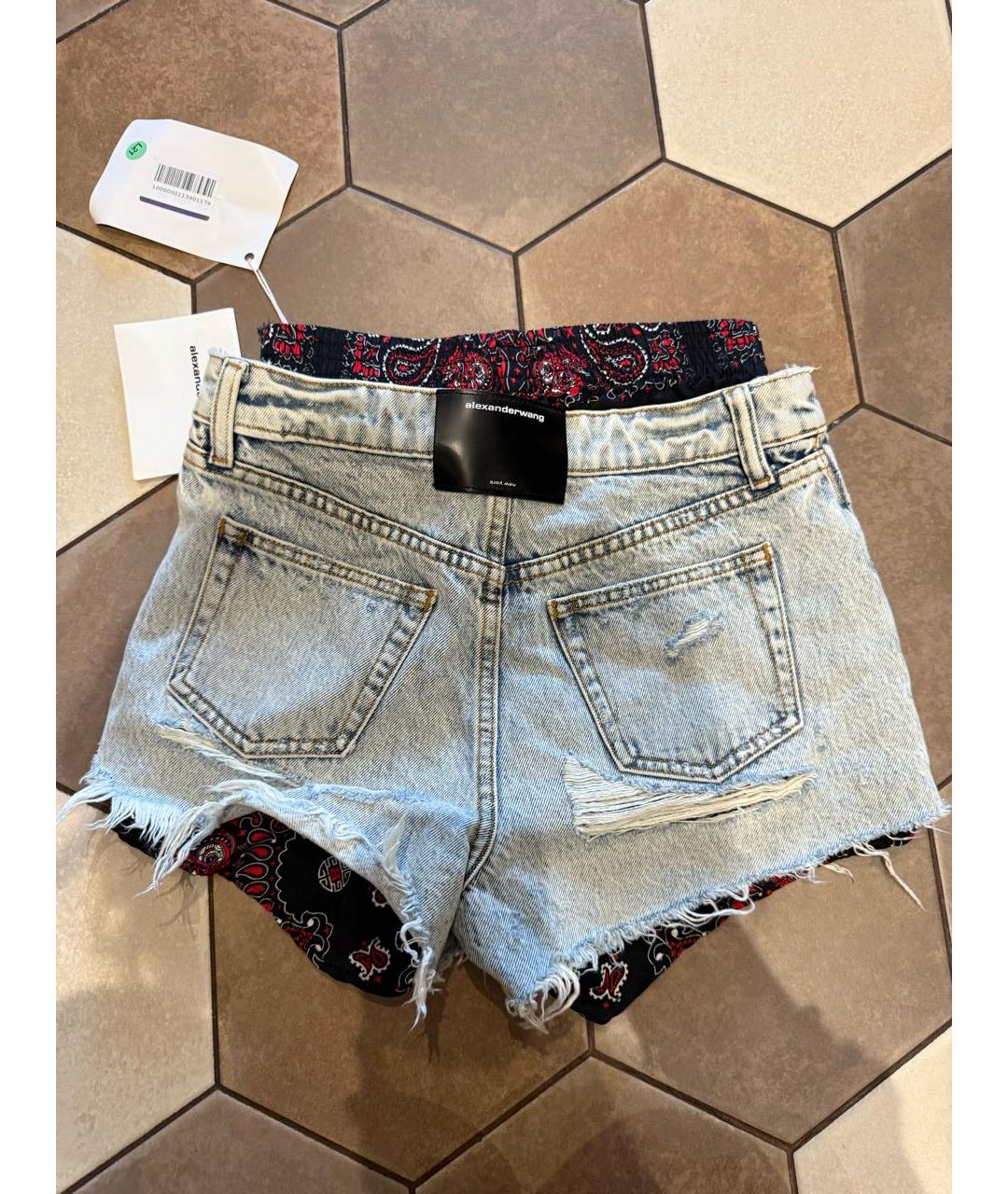 ALEXANDER WANG Голубые деним шорты, фото 2