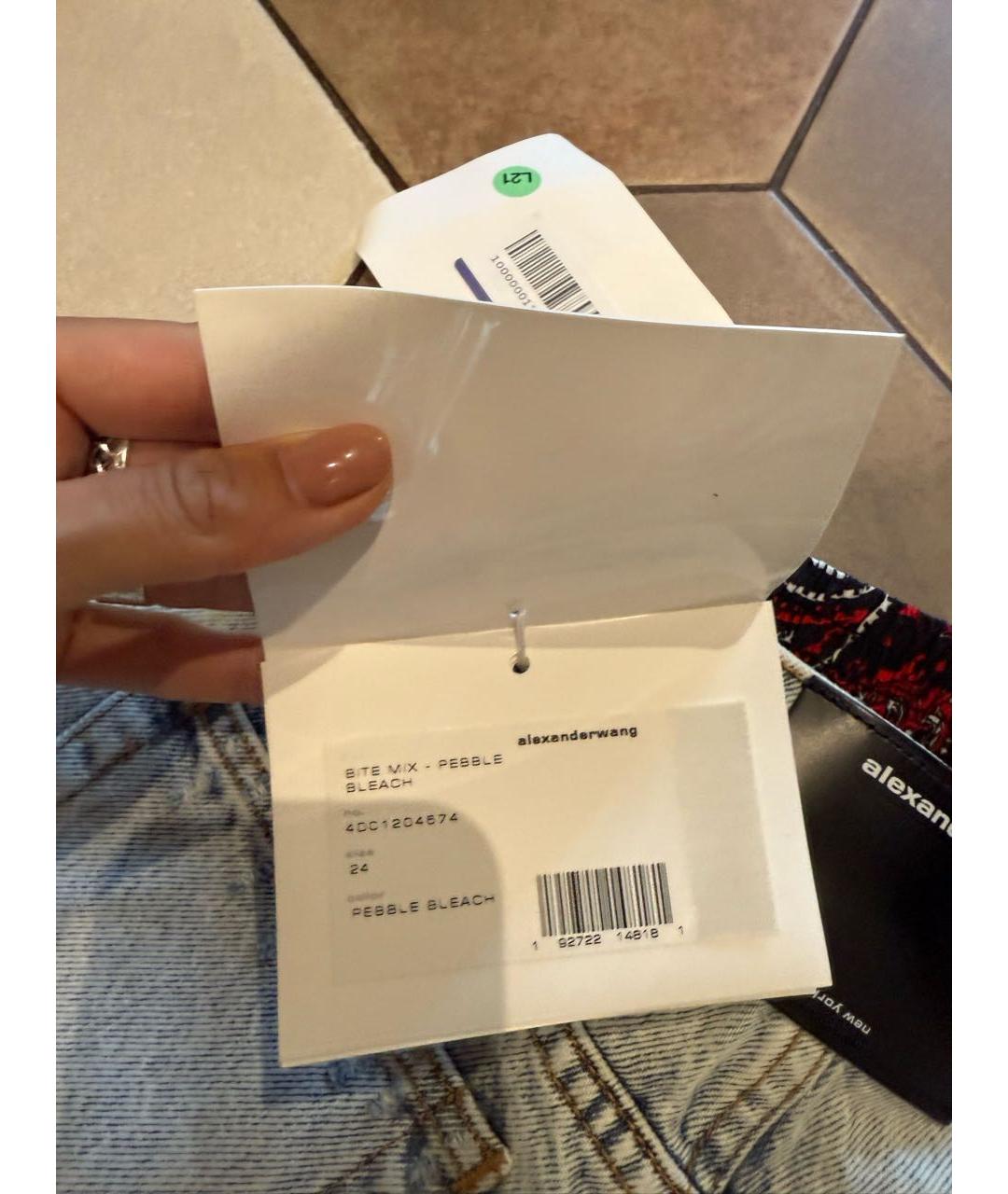 ALEXANDER WANG Голубые деним шорты, фото 3