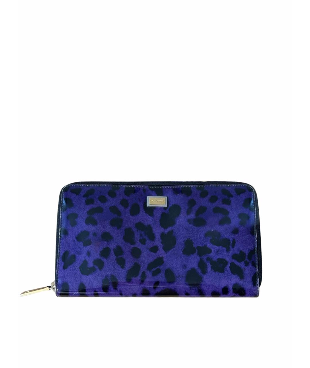 DOLCE&GABBANA Фиолетовый кошелек из лакированной кожи, фото 1
