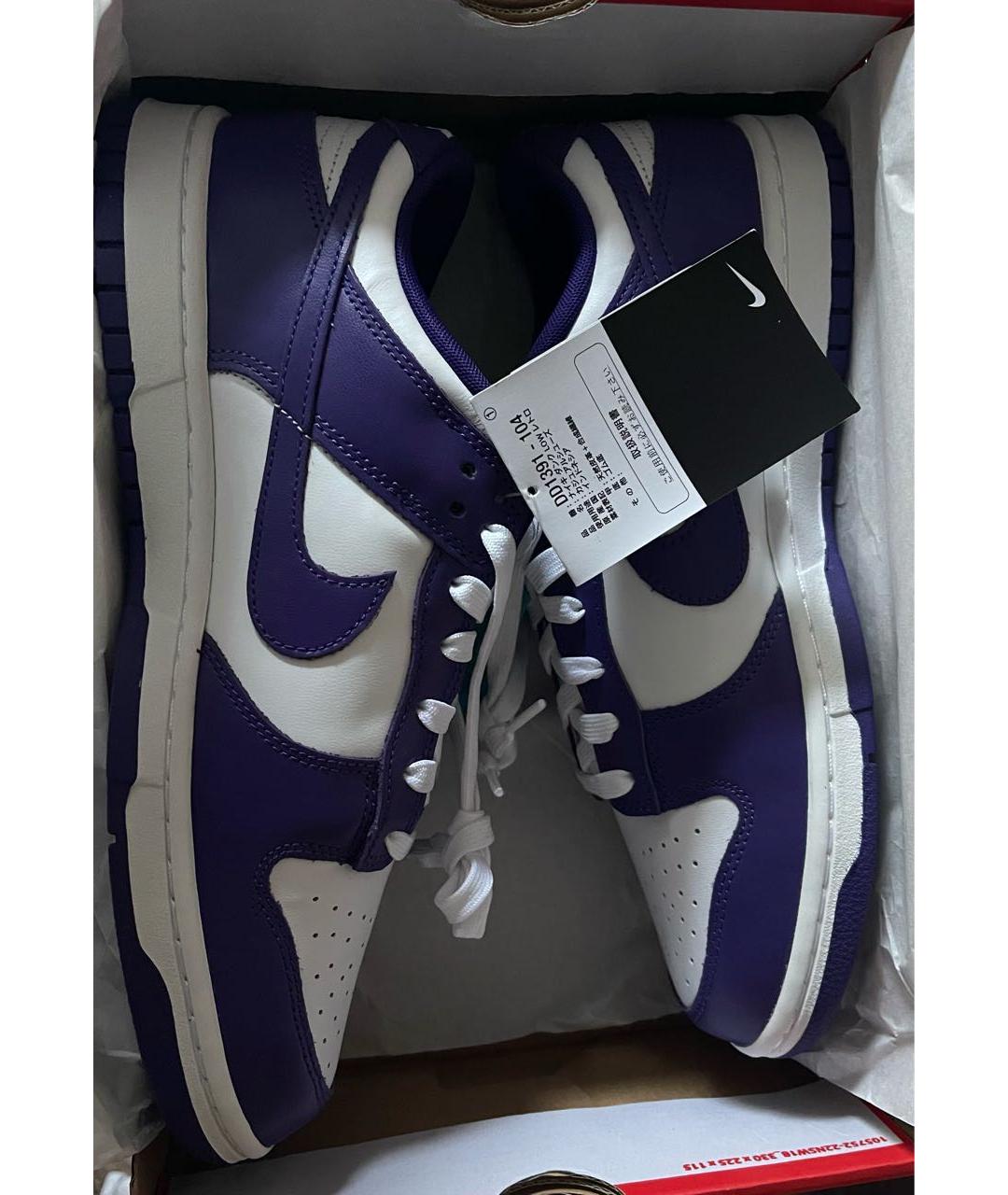 NIKE Фиолетовые кожаные низкие кроссовки / кеды, фото 5