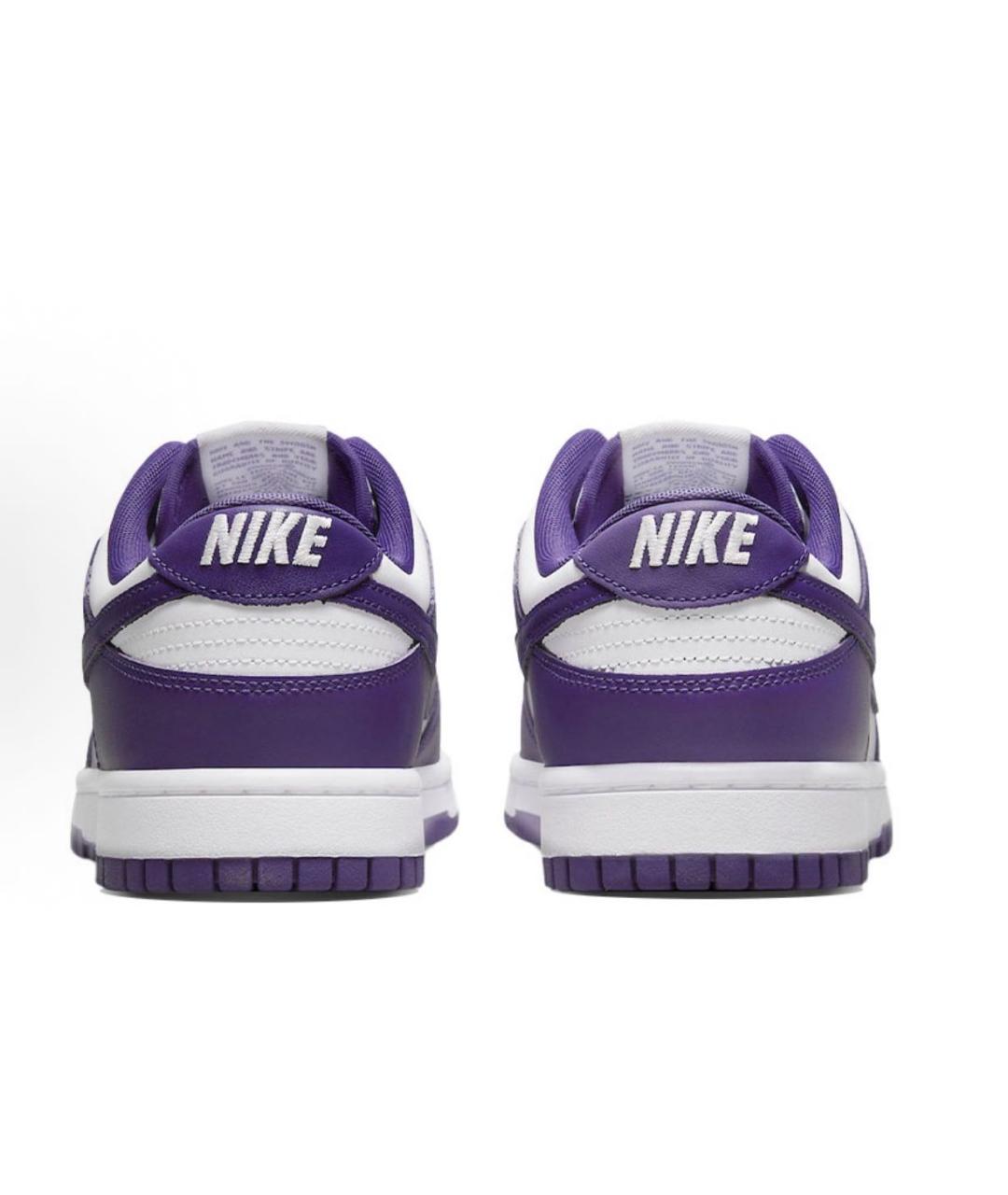 NIKE Фиолетовые кожаные низкие кроссовки / кеды, фото 4