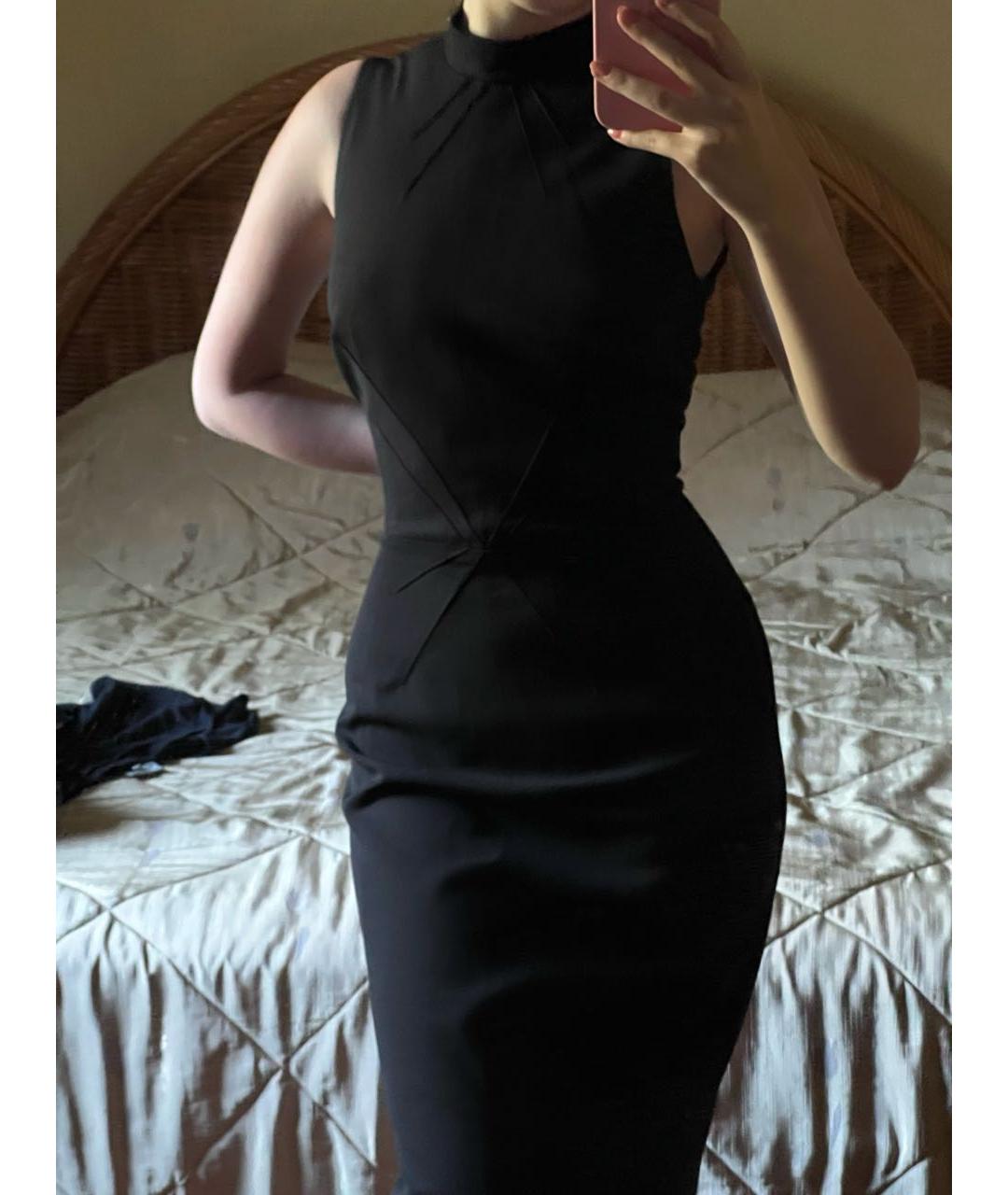 ESCADA Черное шерстяное повседневное платье, фото 3