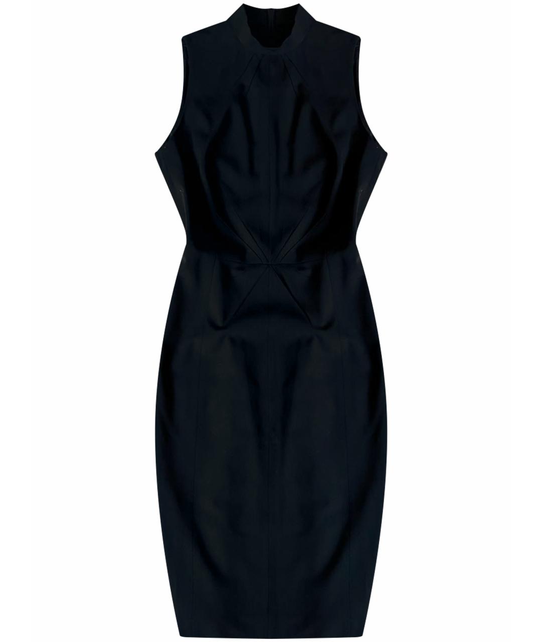 ESCADA Черное шерстяное повседневное платье, фото 1