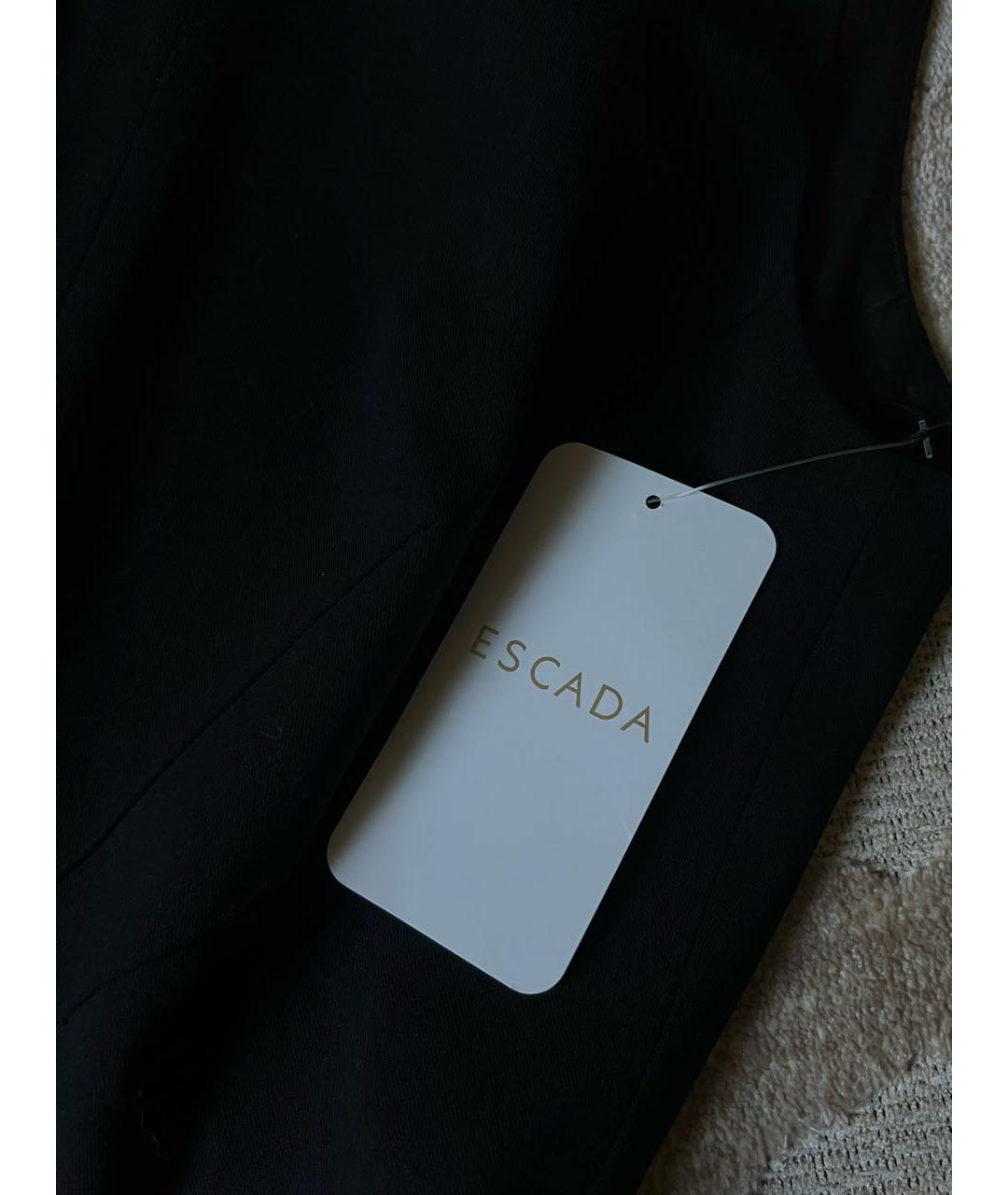 ESCADA Черное шерстяное повседневное платье, фото 5